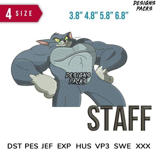 Embroidery design: 'Well Behaved Women Seldom Make Staff' in red, 4 sizes, DST PES JEF formats