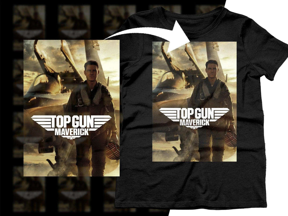 Top Gun Maverick Movie Halftone Png Digital Download