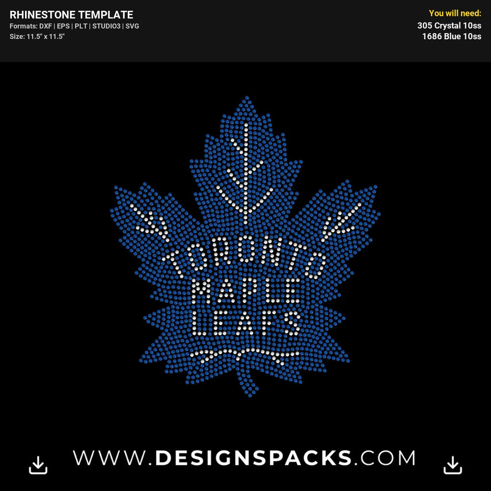 Toronto Maple Leafs Rhinestone Digital Template