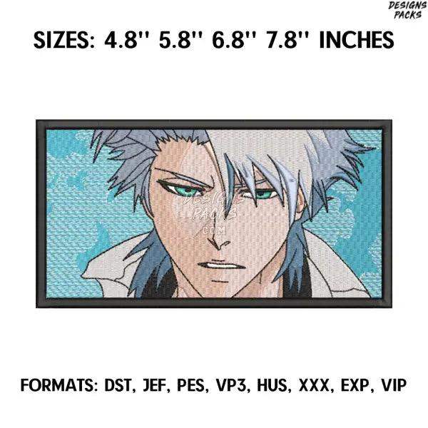 Toshiro Hitsugaya Embroidery Design File, Bleach Anime Embroidery Design, Machine Embroidery, Anime Pes Design Brother