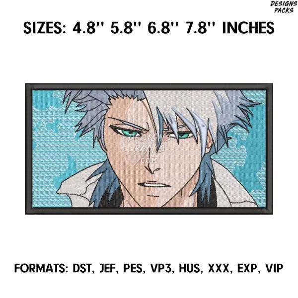 Toshiro Hitsugaya Embroidery Design File, Bleach Anime Embroidery Design, Machine Embroidery, Anime Pes Design Brother