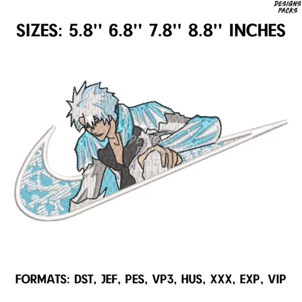 Toshiro Hitsugaya Embroidery Design File, Bleach Anime Embroidery Design, Machine Embroidery, Anime Pes Design Brother