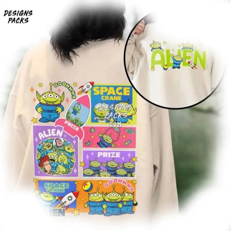 Toy Story Alien 2 Side Cartoon Png Design