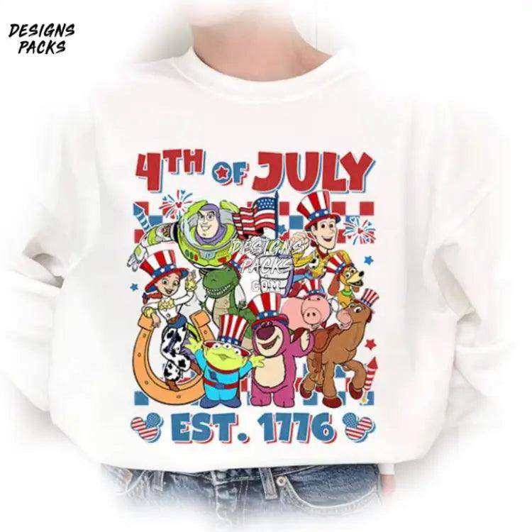 Toy Story American Est 1776 Independence Day Cartoon 4Th Of July Png Design