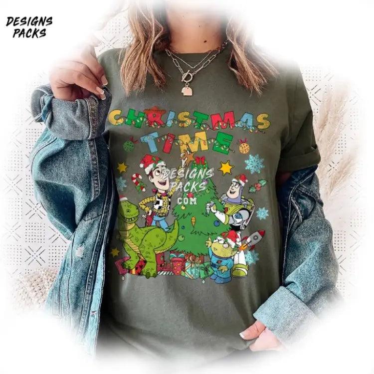 Toy Story Friends Christmas Sublimation Design Cartoon Time Png