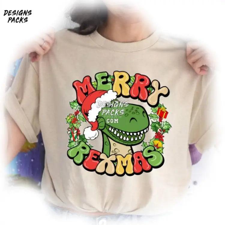 Toy Story T - Rex Christmas Mickey’s Very Merry Party Cartoon Rexmas Png Design