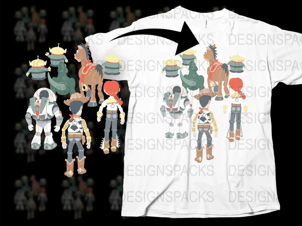 Toy-Themed Png Digital Download Featuring Popular Character Designs