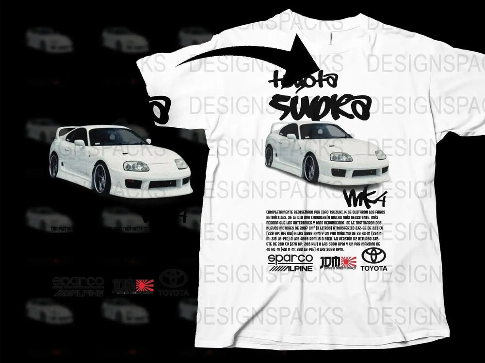 Toyota Supra MK4 Racing Decals Png Digital Download