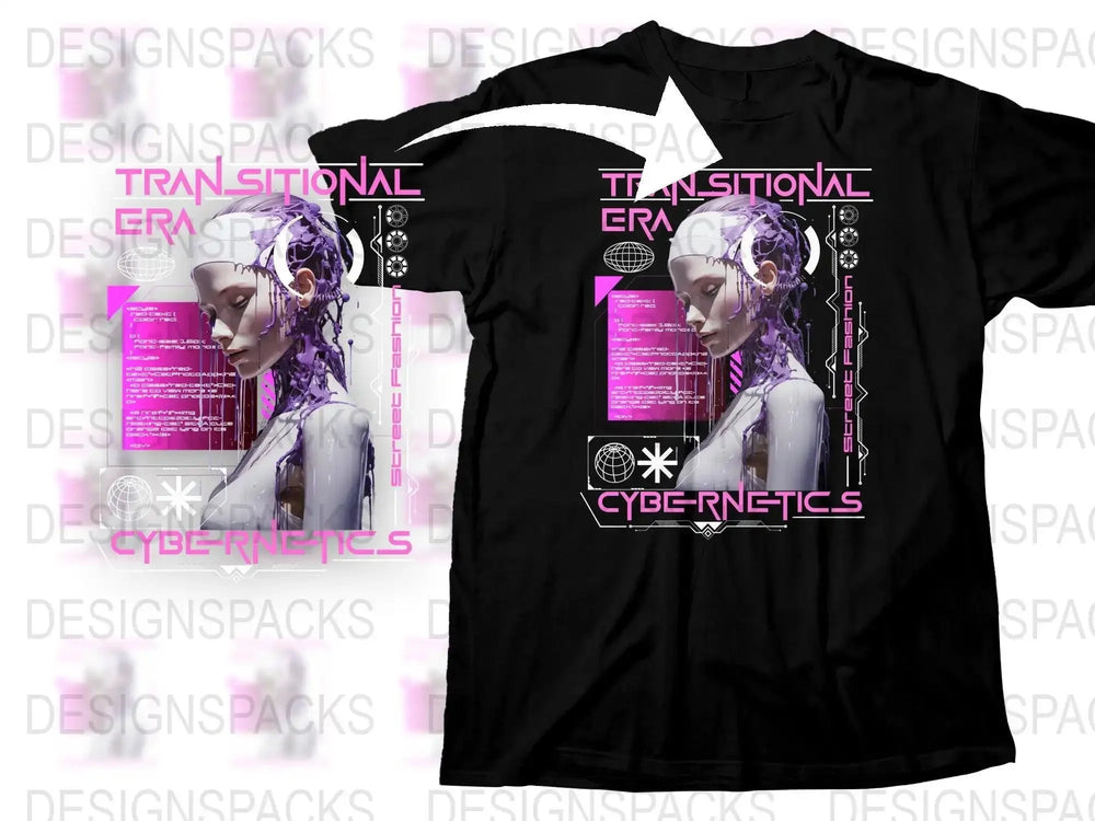 Transitional Era Cybernetics Street Fashion Png Digital Download