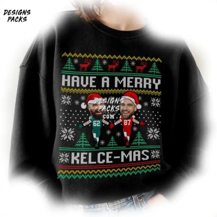 Travis Kelce Jason Football Christmas Have A Merry Kelcemas Png Design