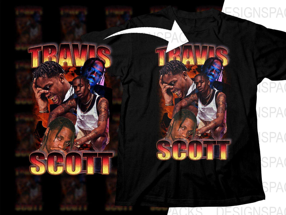 Travis Scott Colorful Graphic Design Png Digital Download