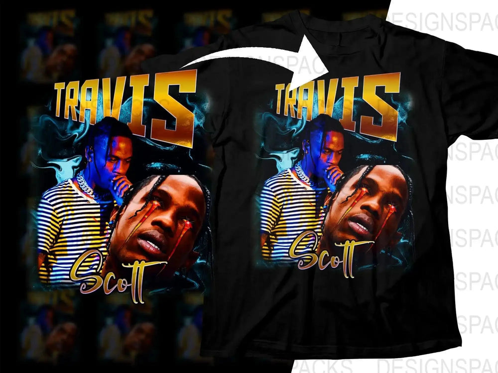 Travis Scott Eye-Catching Graphic Music Bootleg Png Digital Download
