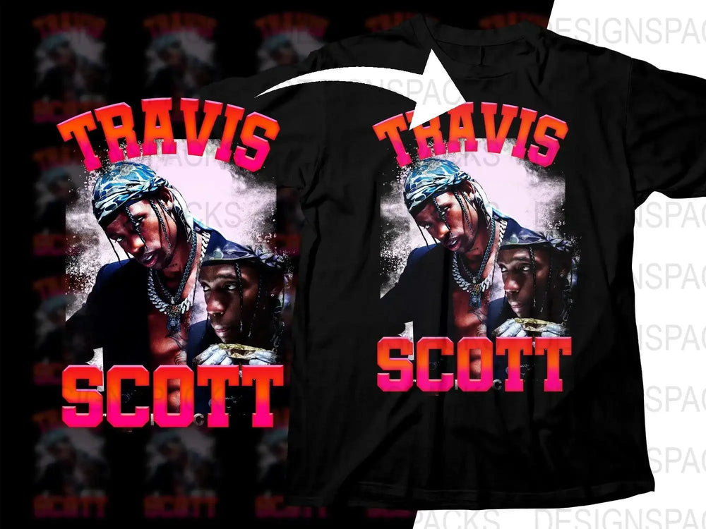 Travis Scott Graphic Design Bold Red Letter Png Digital Download