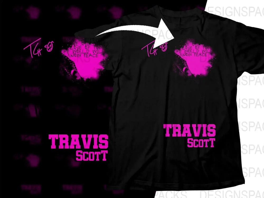 Travis Scott Love Over Power Signature Design Png Digital Download
