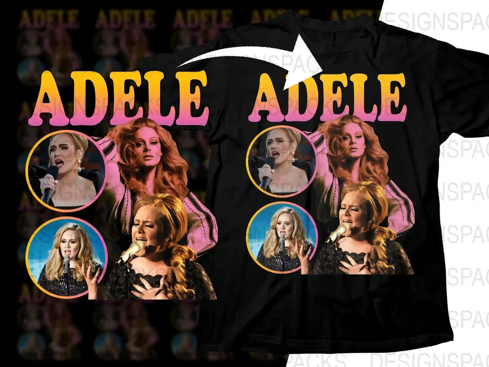 Trendy Adele Fan Art Graphic Print Casual Png Digital Download