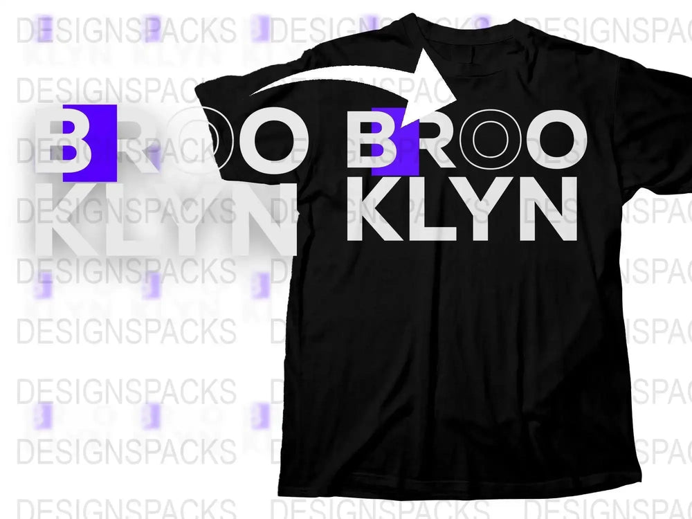 Trendy Brooklyn Graphic Design Png Digital Download