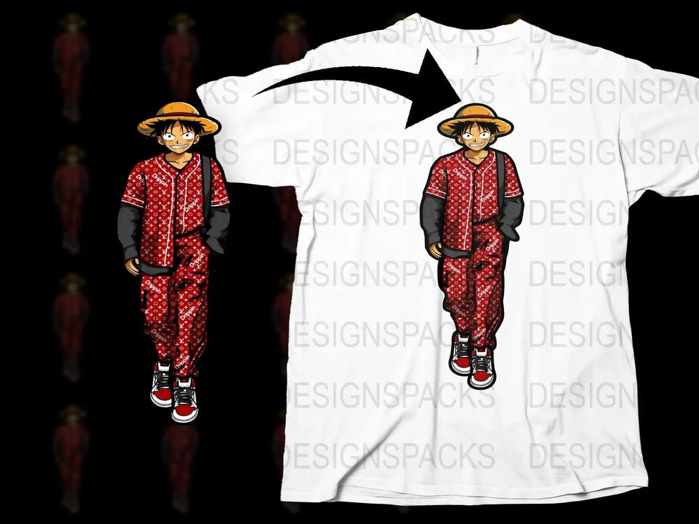 Trendy Streetwear Design with Iconic Character Png Digital Download