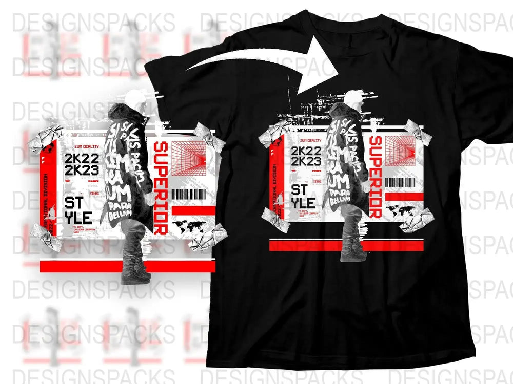 Trendy Urban Superior Graphic Png Digital Download for Modern Style