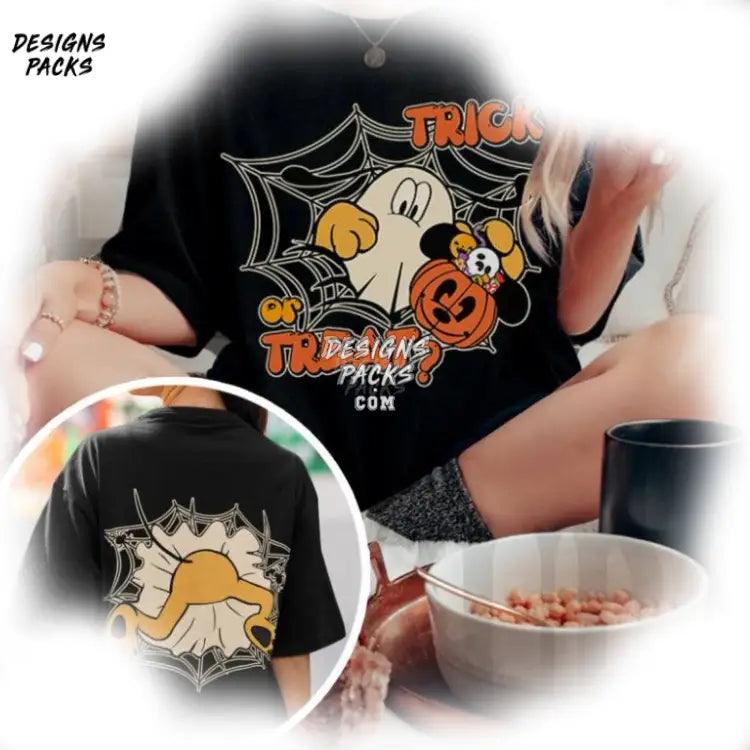 Trick Or Treat Halloween Sublimation Mickey’s Not So Scary Cartoon Magic Kingdom Pluto Png Design