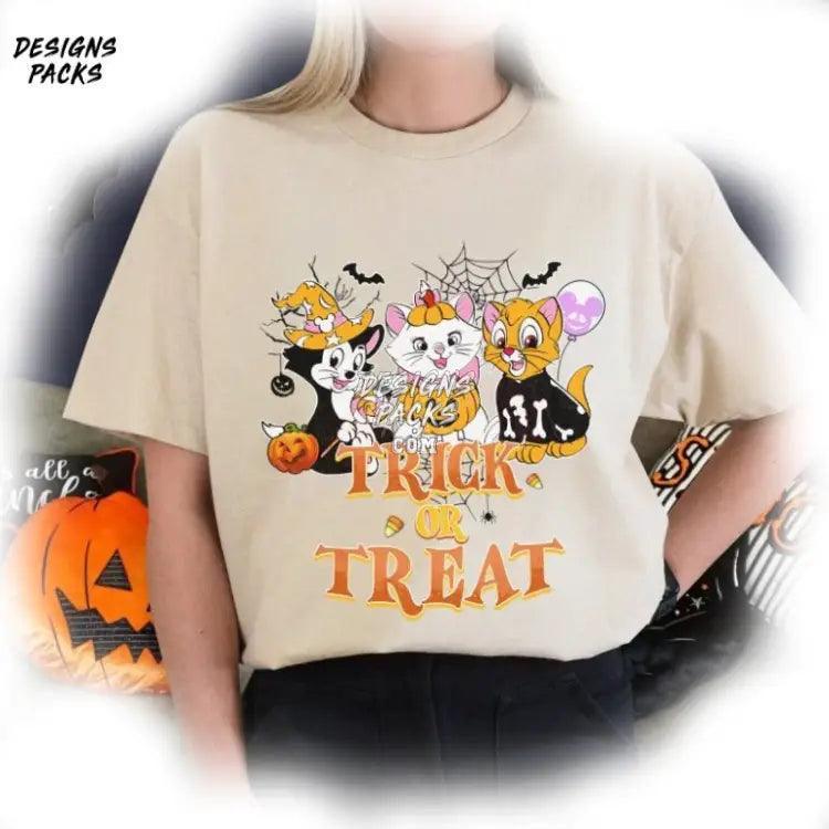 Trick Or Treat Marie Toulouse And Berlioz Cartoon The Aristocats Halloween Png Design