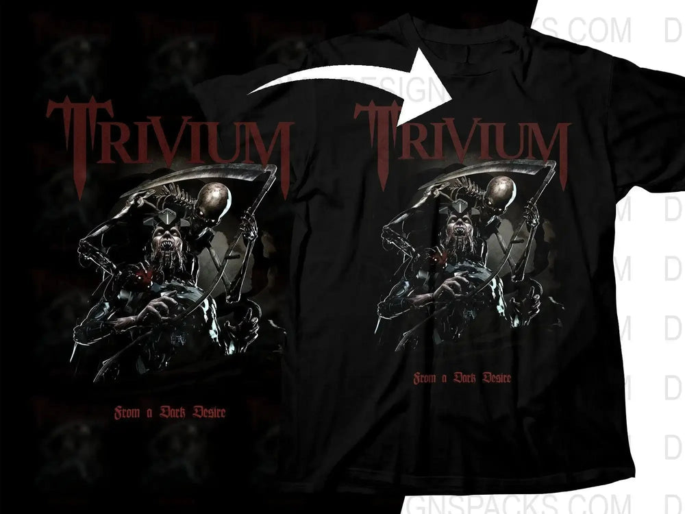 Trivium From A Dark Desire Rock Rocked Png Halftone Digital Download