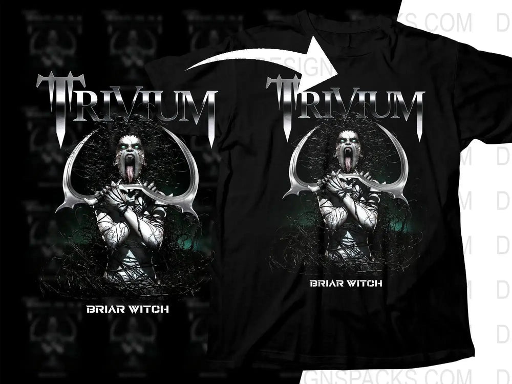 Trivium Logo Illustration with Detailed Design Png Halftone Digital Download