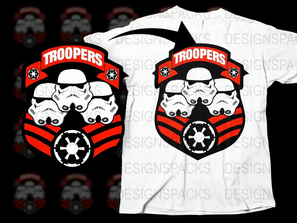Troopers Stormtrooper Logo Design Graphic Png Digital Download