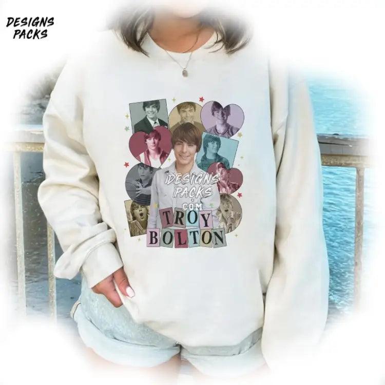 Troy Bolton Vintage Graphic Bootleg Rap Png Design