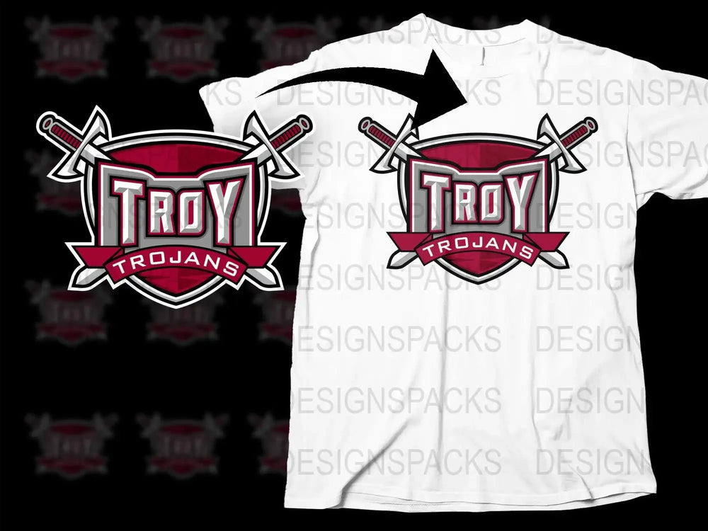 Troy Trojans College Football Png Digital Download