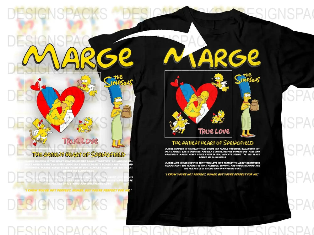 True Love Valentine The Simpsons Marge Png Digital Download