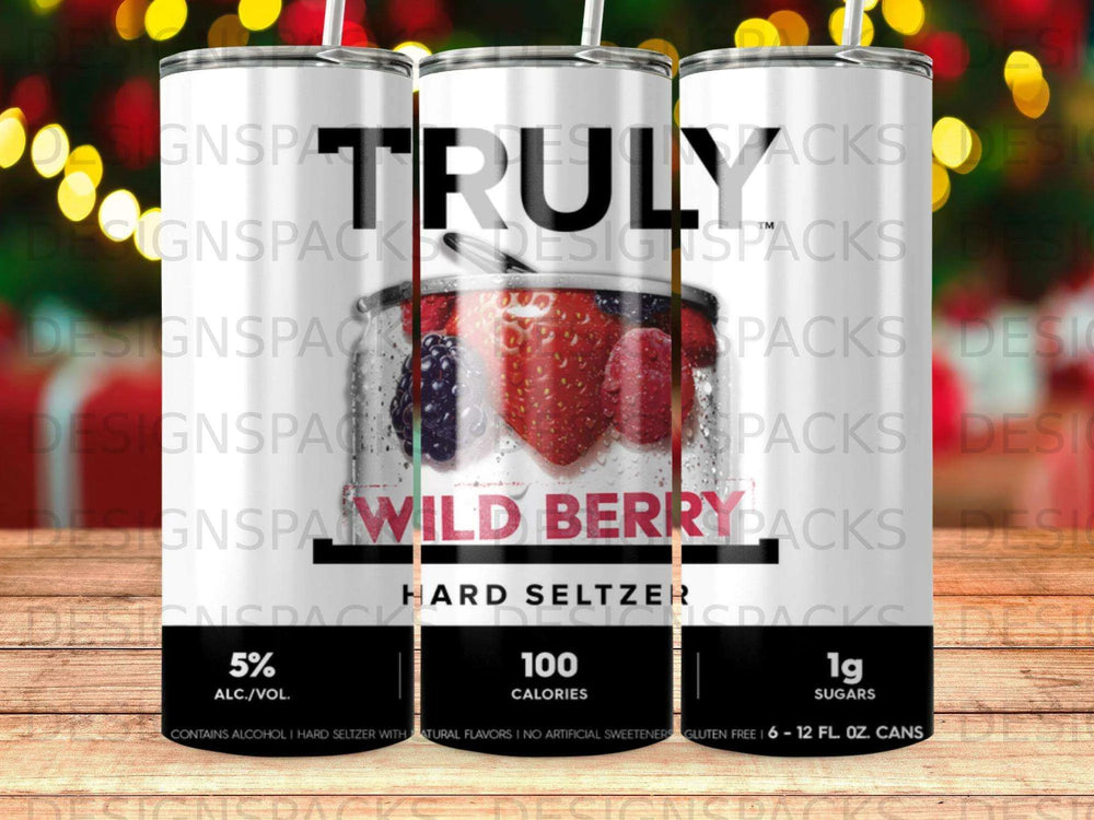 TRULY WILD BERRY HARD SELTZER Tumbler Digital Wrap Design