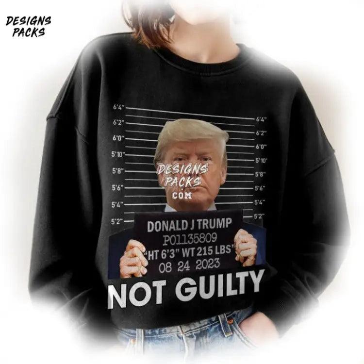 Trump Mugshot Never Surrender The Georgia Not Guity Png Design