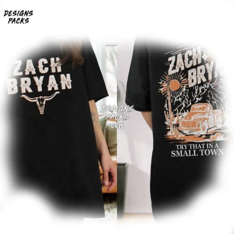 Try That In A Small Town Country Music Zach Bryan Png Design