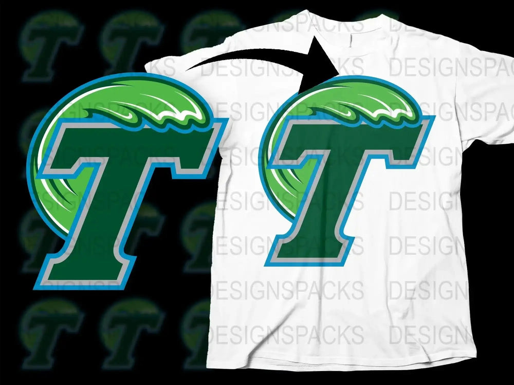 Tulane Green Wave College Football Png Digital Download