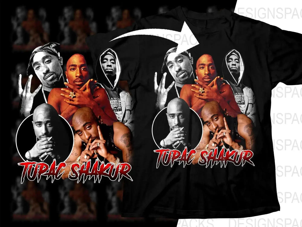 Tupac Shakur Bootleg of Photos Music Bootleg Png Digital Download