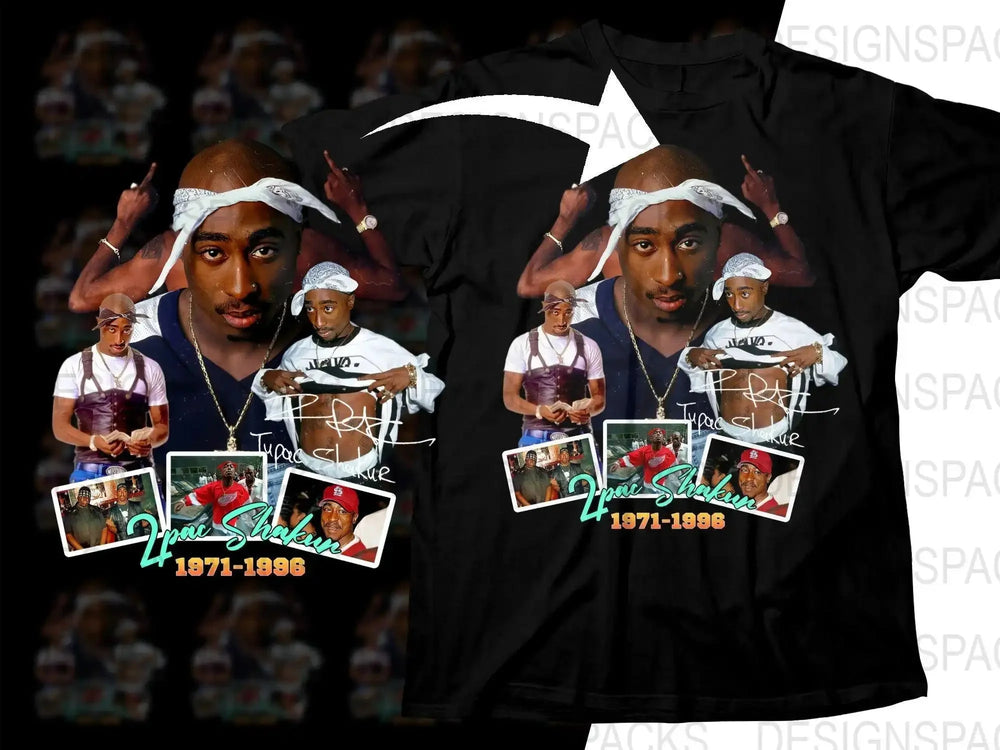 Tupac Shakur Tribute to Legendary Music Icon 1971-1996 Png Digital Download