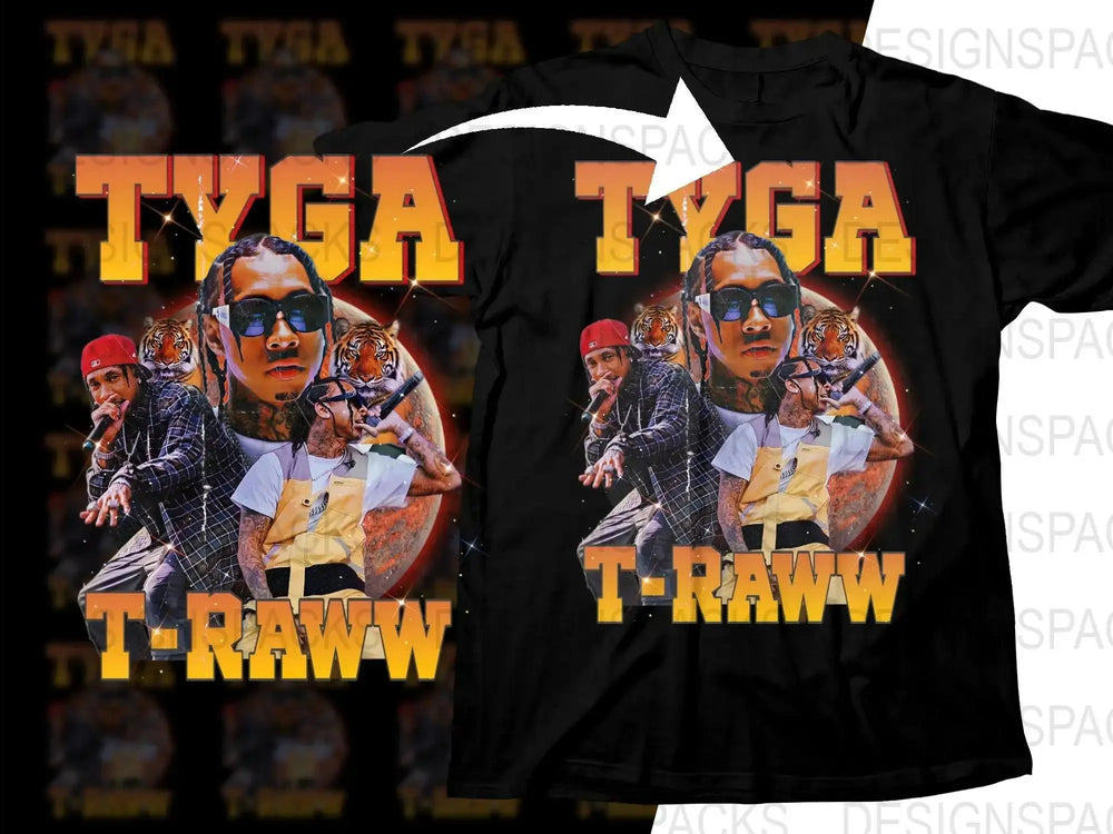Tyga T-Raww Music Bootleg Graphic Png Digital Download