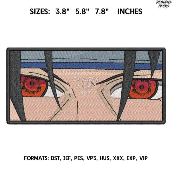 Uchiha Itachi Embroidery Design File, Naruto Anime Embroidery Design, Machine Embroidery. Anime Design Pes Brother