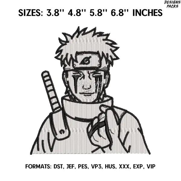 Uchiha Shisui Embroidery Design File, Naruto Anime Embroidery Design, Anime Pes Design Brother, Machine embroidery