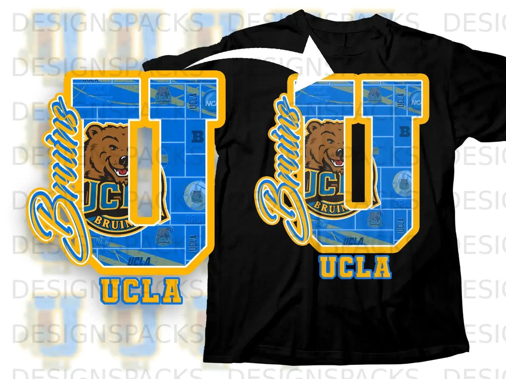 UCLA Bruins U Logo Black T-Shirt for College Fans