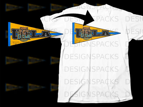 UCLA Bruins Pennant Design on White Shirt Product