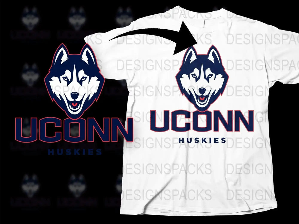 UConn Huskies College Football Png Digital Download