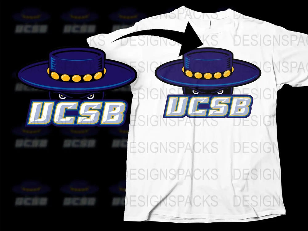UCSB Gauchos College Football Png Digital Download