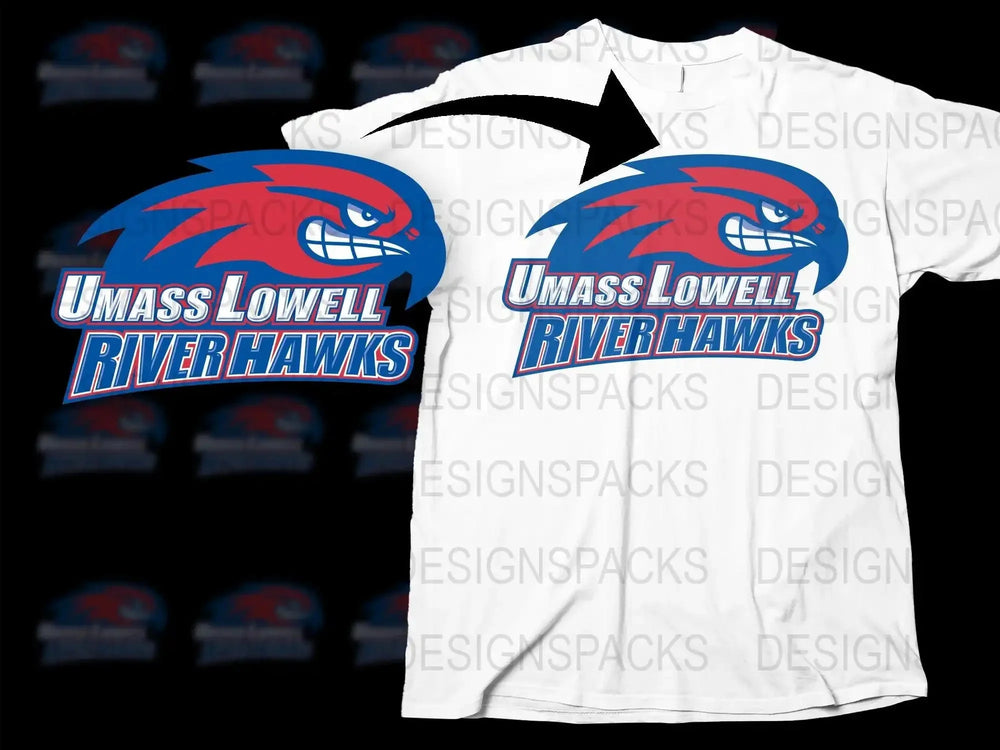 UMass Lowell River Hawks College Football Png Digital Download