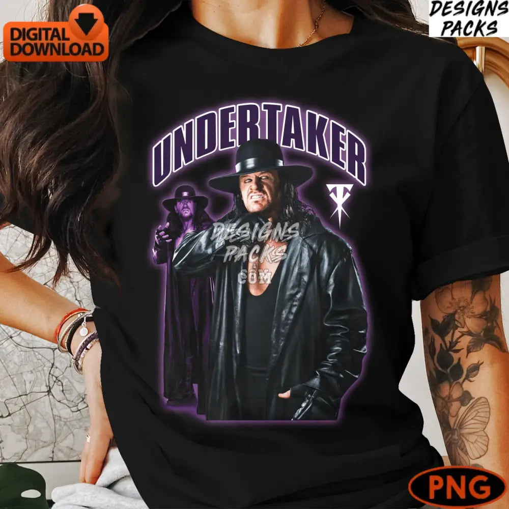 Undertaker Wrestler Digital Art Wrestling Star Icon Png Download Gothic Legend
