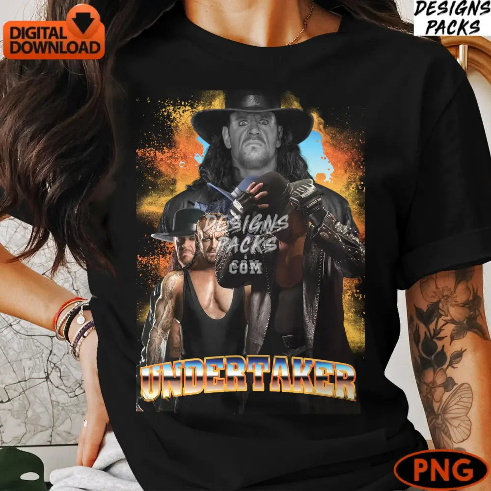 Undertaker Wrestling Star Legend Digital Print Iconic Wrestler Png Download