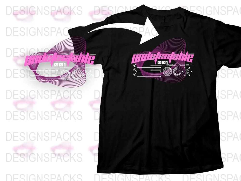 Undetectable Graphic Streetwear Cool Casual Png Digital Download