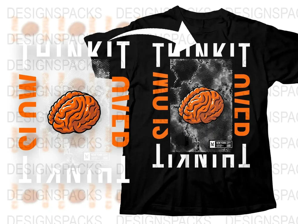 Unique Brain Design Png Digital Download