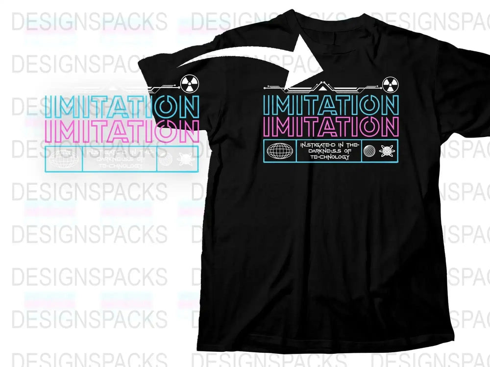 Unique Colorful Imitation Graphic Png Digital Download