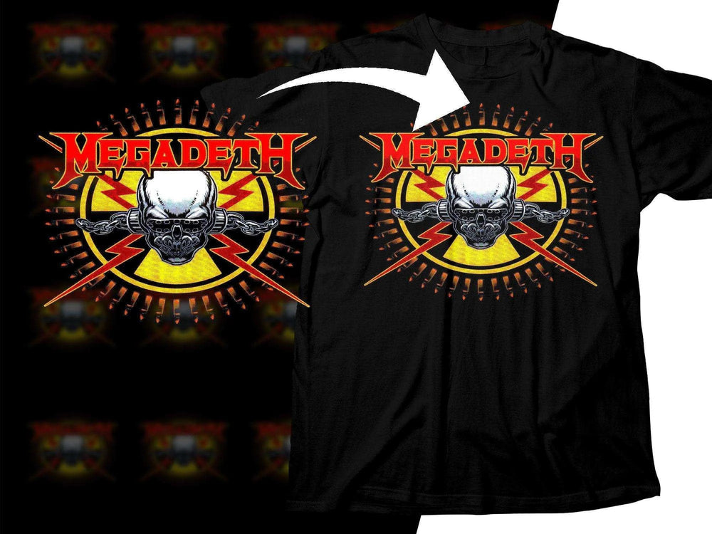 Unique Design Featuring Megadeth Band Logo Png Halftone Digital Download